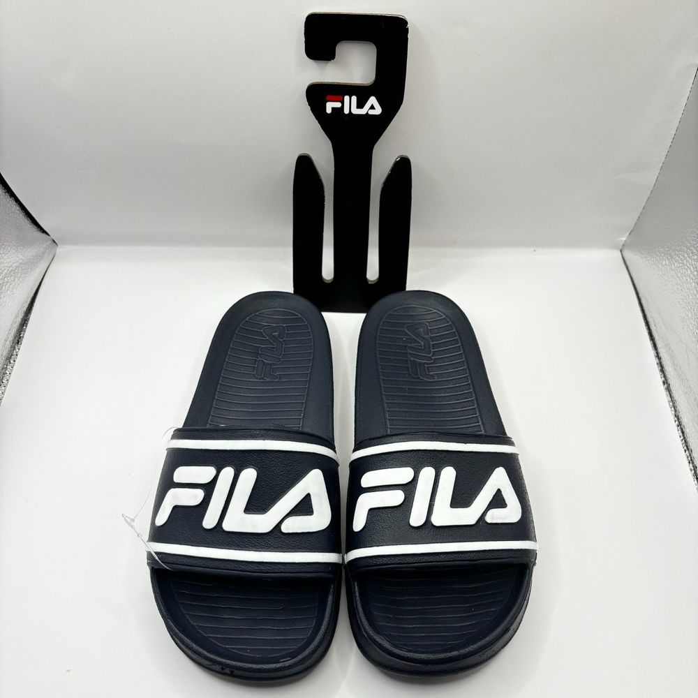 FILA Little Boy Kids Slide Slipper - Navy blue Sz 2